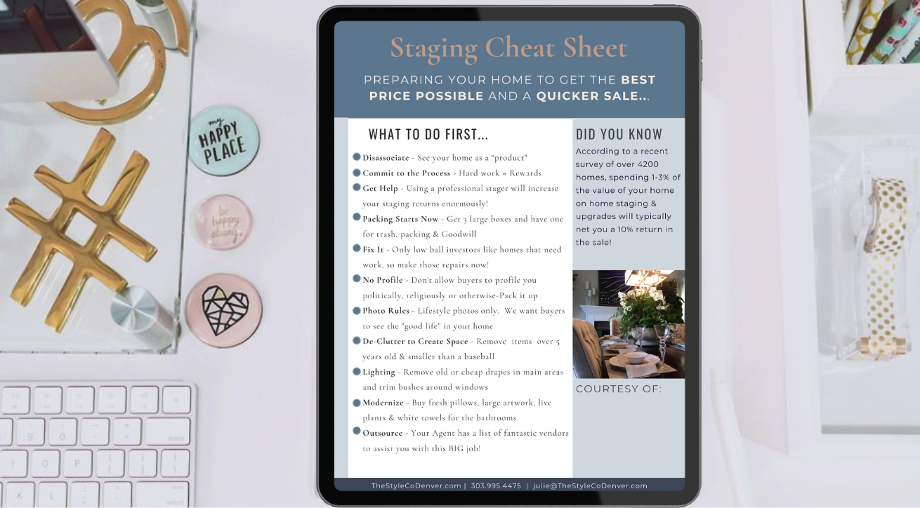 Colorado Home Stagers Cheat Sheet